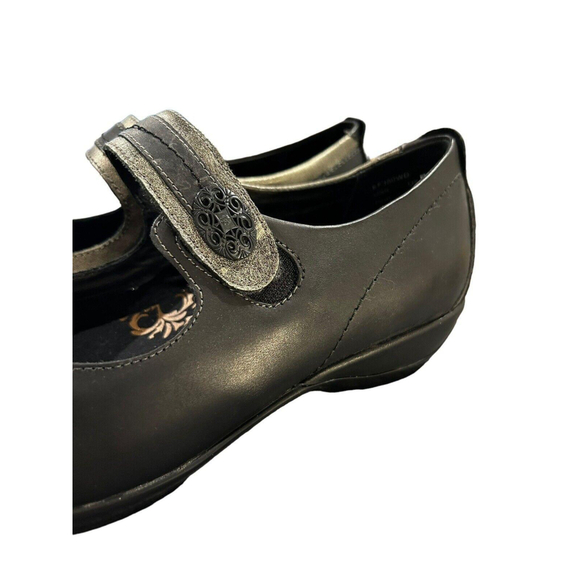 Aetrex Brianna Mary Janes Flats Leather Comfort Shoe Womens Size 9 Black NEW - Picture 3 of 12